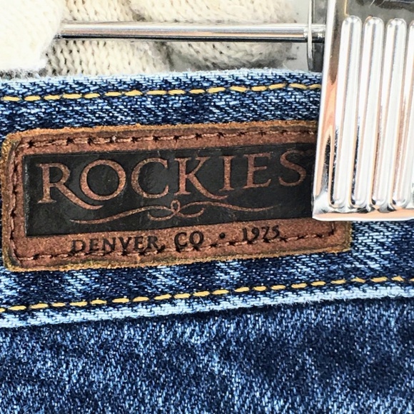 Rockies Women Western Jeans Blue 5 Pocket Slim Boot Cut Prescott Sz 8 S 29 x 30 - Picture 9 of 12